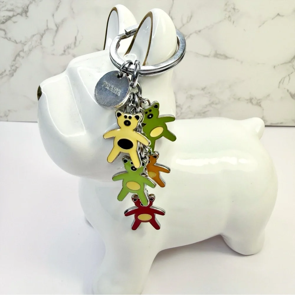Prada Colorful Bear Bag Charm/Keychain